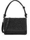 Tous Woven-texture Knotted-handle Cross Body Bag In Black