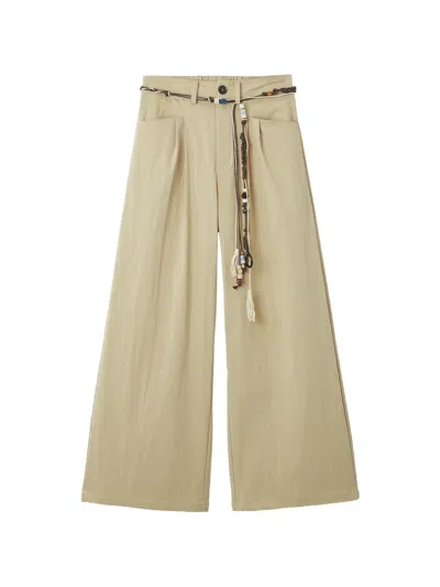 Tout A Coup Belt-waist Trousers In Neutral