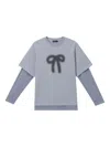 Tout A Coup Bow-print T-shirt In Blue