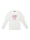 Tout A Coup Bow-print T-shirt In White