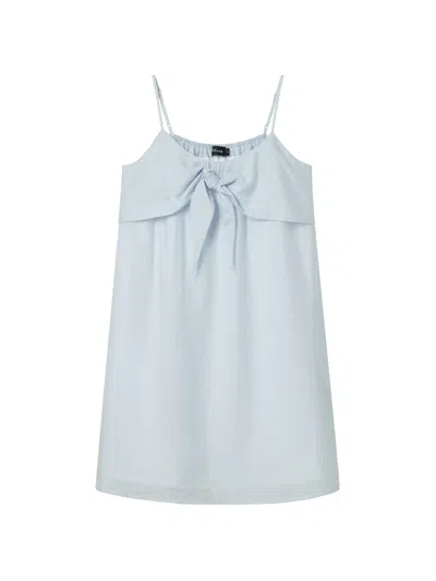 Tout A Coup Bow-detail Sleeveless Dress In Blue