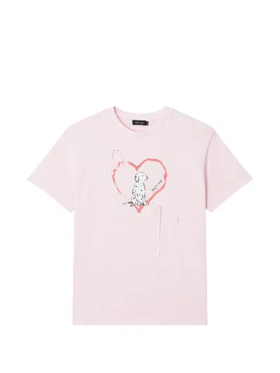 Tout A Coup Bow-detail T-shirt In Pink