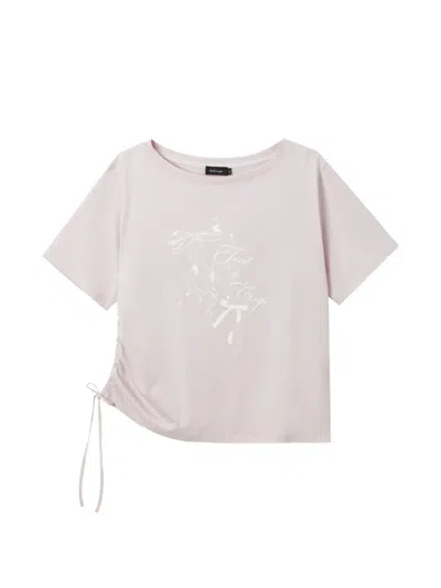 Tout A Coup Bow-print T-shirt In Pink