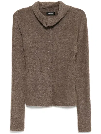Tout A Coup Brushed Knit Top In Brown