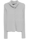 Tout A Coup Brushed Knit Top In Grey