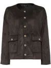 Tout A Coup Button-down Jacket In Grey