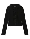 Tout A Coup Button-fastening Hoodie In Black