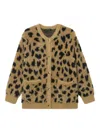 Tout A Coup Button-fastening Leopard-pattern Cardigan In Brown
