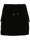 Tout A Coup Cargo Drawstring Skirt In 黑色