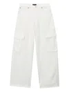 Tout A Coup Cargo Style Trousers In White