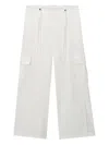 Tout A Coup Cargo Wide-leg Trousers In 白色