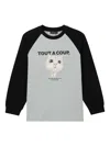 Tout A Coup Cat-print T-shirt In Gray