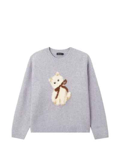 Tout A Coup Cat-motif Sweater In Blue