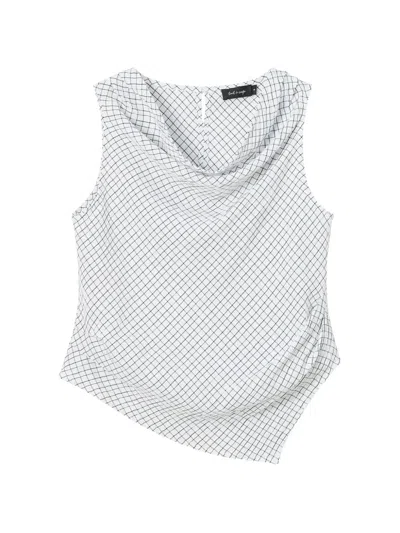 Tout A Coup Check-print Asymmetric Top In Multi