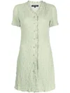 Tout A Coup Cloqué-effect Mini Dress In Green
