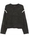 Tout A Coup Contrast-trim Sweatshirt In Black