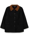 Tout A Coup Corduroy-collar Down Jacket In Black