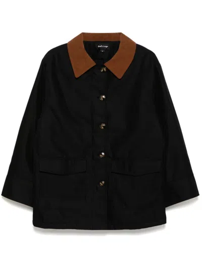 Tout A Coup Corduroy-collar Down Jacket In Black