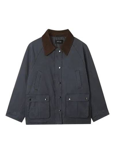 Tout A Coup Corduroy Collar Pocket Jacket In Gray