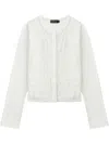 Tout A Coup Cotton-blend Blouse In Neutrals