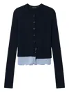 Tout A Coup Crew-neck Cardigan In Blue