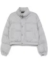 Tout A Coup Cropped Down Jacket In Blue