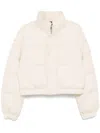 Tout A Coup Cropped Down Jacket In Neutrals