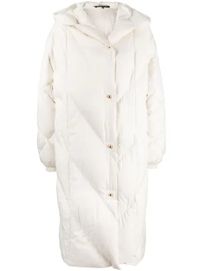 Tout A Coup Diamond-quilted Hooded Jacket In White