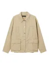 Tout A Coup Double-pocket Utility Jacket In Brown