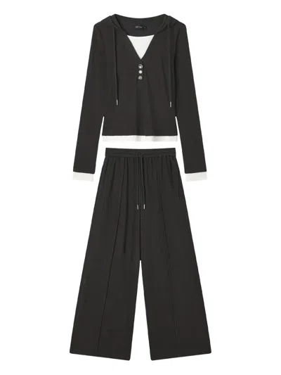 Tout A Coup Drawstring Trousers And Top Set In Gray