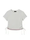 Tout A Coup Drawstring T-shirt In Gray