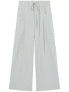 Tout A Coup Drawstring-waist Wide-leg Trousers In Grey
