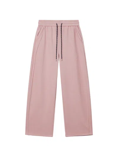 Tout A Coup Drawstring Wide-leg Track Pants In Pink
