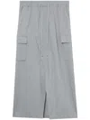 Tout A Coup Elasticated-waist Midi Skirt In Grey