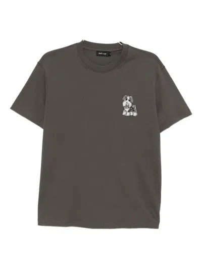 Tout A Coup Embroidered-sequin T-shirt In Gray