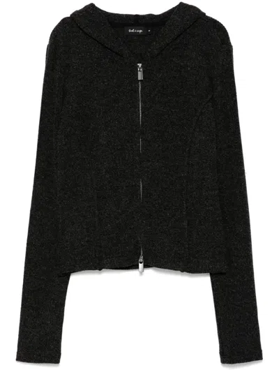 Tout A Coup Exposed-seam Detailing Cardigan In Black