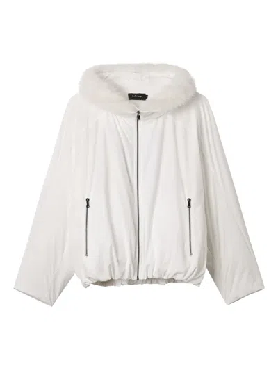 Tout A Coup Faux-fur Hooded Jacket In White