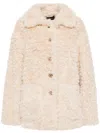 Tout A Coup Faux Fur Jacket In Neutrals