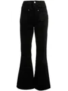 Tout A Coup Corduroy Flared Trousers In Black