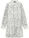 Tout A Coup Floral-print Button-up Dress In White