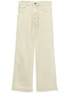 Tout A Coup Frayed Wide-leg Jeans In Neutrals