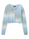 Tout A Coup Gradient-effect Cardigan In Blue