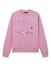 Tout A Coup Graphic Crewneck Sweatshirt In Pink