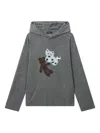 Tout A Coup Graphic-print Hoodie In Gray