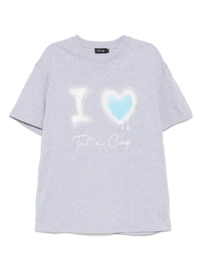 Tout A Coup Graphic-print T-shirt In Gray