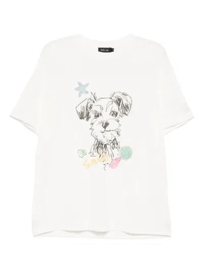 Tout A Coup Graphic-print T-shirt In White