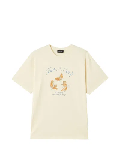 Tout A Coup Graphic-print T-shirt In Neutral