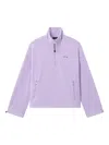 Tout A Coup Half-zip Fleece Sweatshirt In Purple