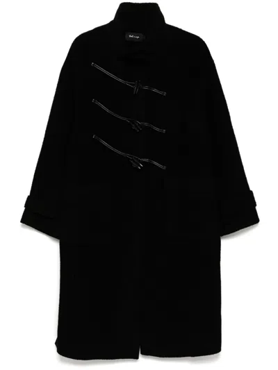 Tout A Coup High-neck Duffle Coat In Black