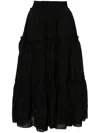Tout A Coup Flared A-line Skirt In Black